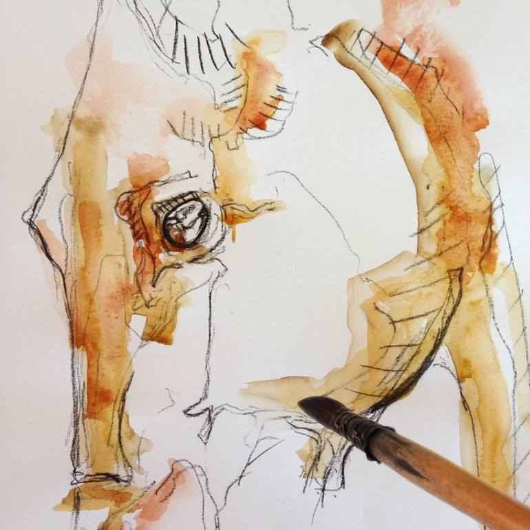 Original Horse Drawing by Benedicte Gele