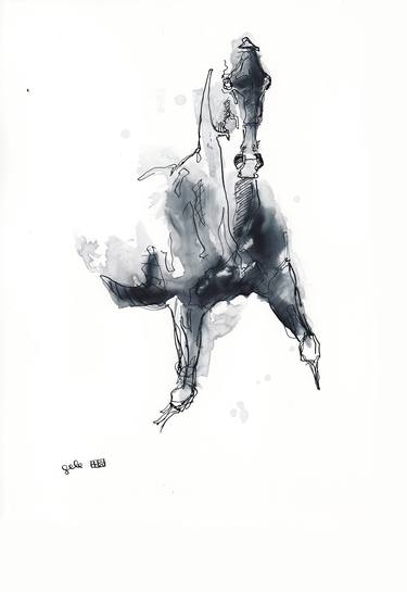 Print of Expressionism Horse Drawings by Benedicte Gele