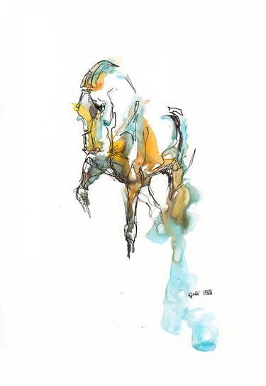 Print of Expressionism Horse Paintings by Benedicte Gele