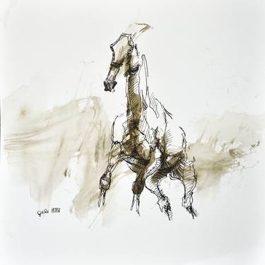 Original Horse Drawings by Benedicte Gele