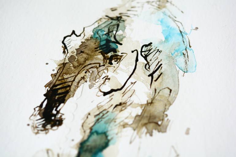 Original Expressionism Horse Painting by Benedicte Gele