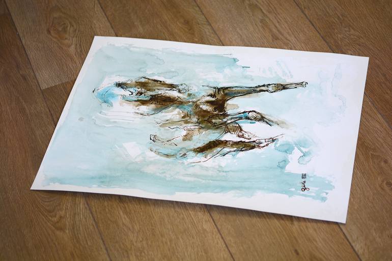 Original Horse Painting by Benedicte Gele