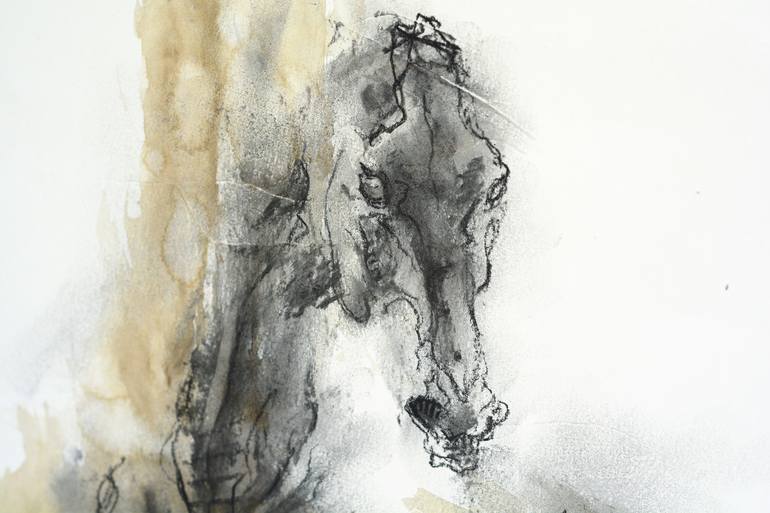 Original Horse Drawing by Benedicte Gele
