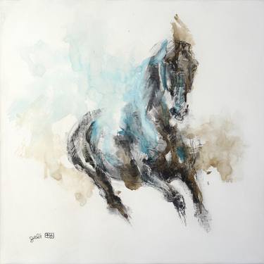 Print of Horse Paintings by Benedicte Gele