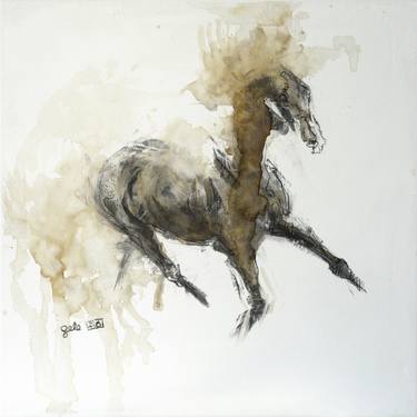 Print of Horse Drawings by Benedicte Gele