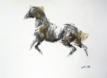 Print of Horse Drawings by Benedicte Gele