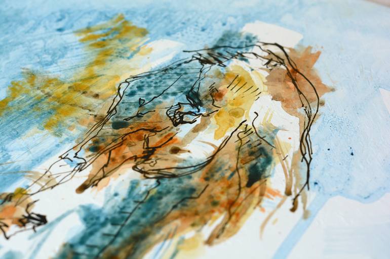 Original Expressionism Horse Painting by Benedicte Gele