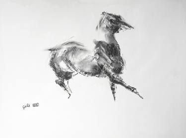 Print of Expressionism Horse Drawings by Benedicte Gele