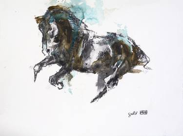 Print of Expressionism Horse Drawings by Benedicte Gele