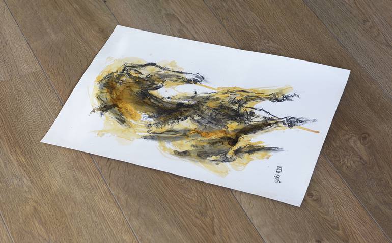 Original Horse Drawing by Benedicte Gele