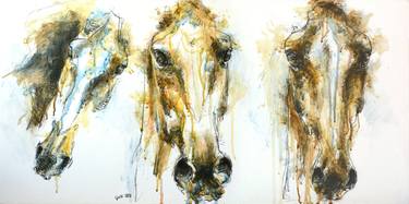 Print of Expressionism Horse Paintings by Benedicte Gele