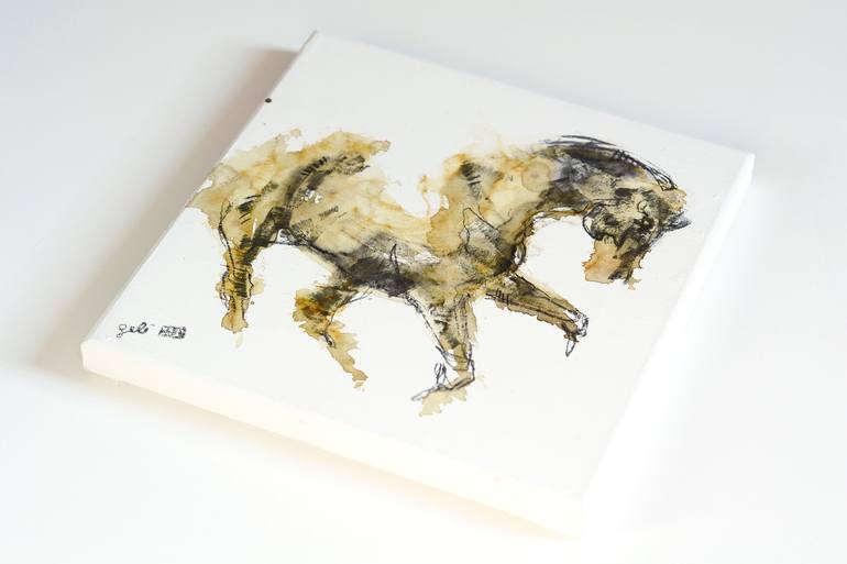 Original Expressionism Horse Painting by Benedicte Gele