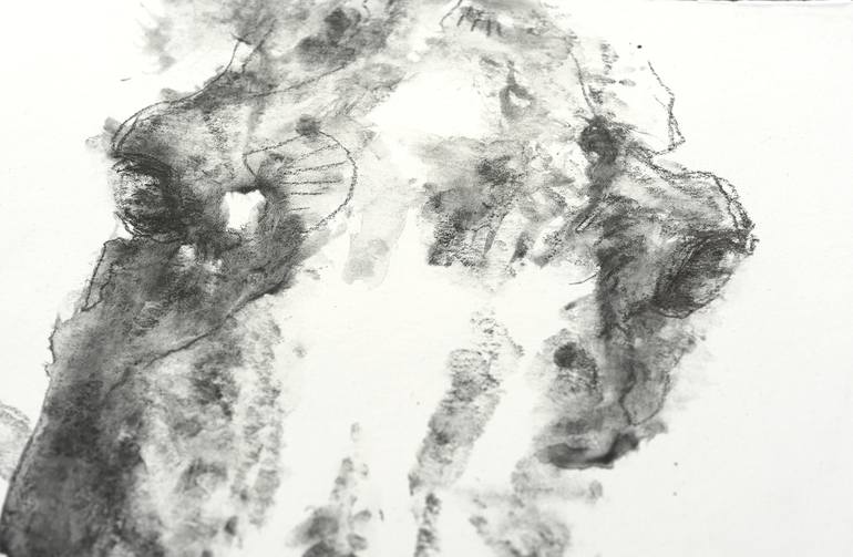 Original Expressionism Horse Drawing by Benedicte Gele