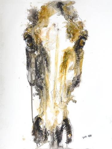 Print of Expressionism Horse Drawings by Benedicte Gele