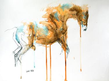 Saatchi Art Artist Benedicte Gele; Painting, “Equine Nude 94t (In Gallery)” #art