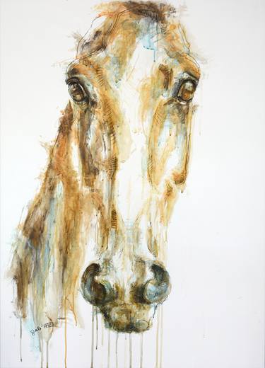 Print of Expressionism Horse Paintings by Benedicte Gele