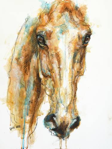 Print of Horse Paintings by Benedicte Gele