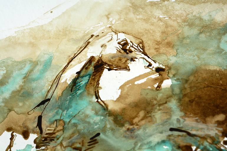 Original Horse Painting by Benedicte Gele