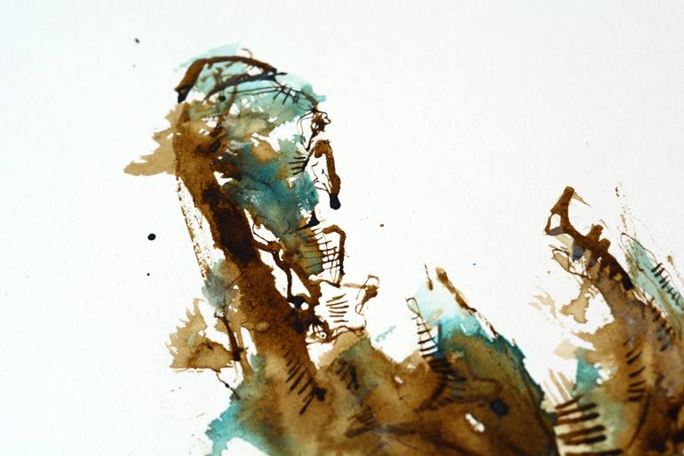 Original Expressionism Horse Painting by Benedicte Gele