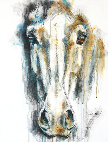 Print of Expressionism Horse Paintings by Benedicte Gele