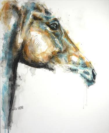 Print of Horse Paintings by Benedicte Gele