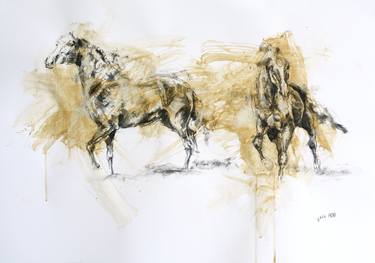Original Horse Drawings by Benedicte Gele