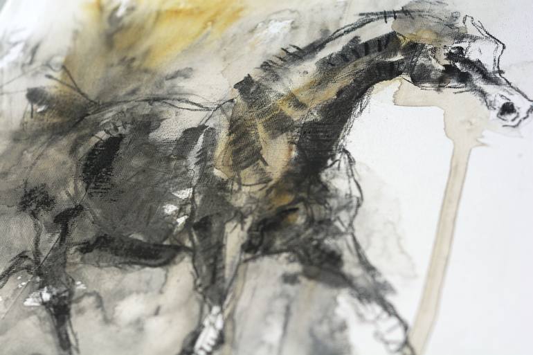 Original Horse Drawing by Benedicte Gele