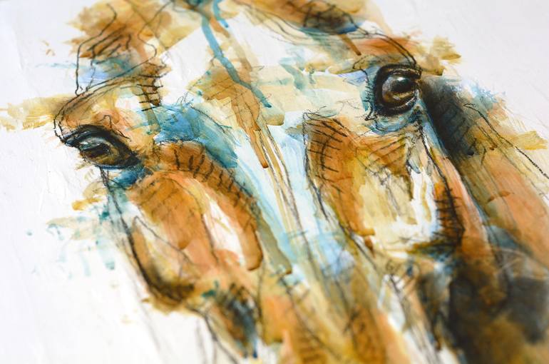 Original Expressionism Horse Painting by Benedicte Gele