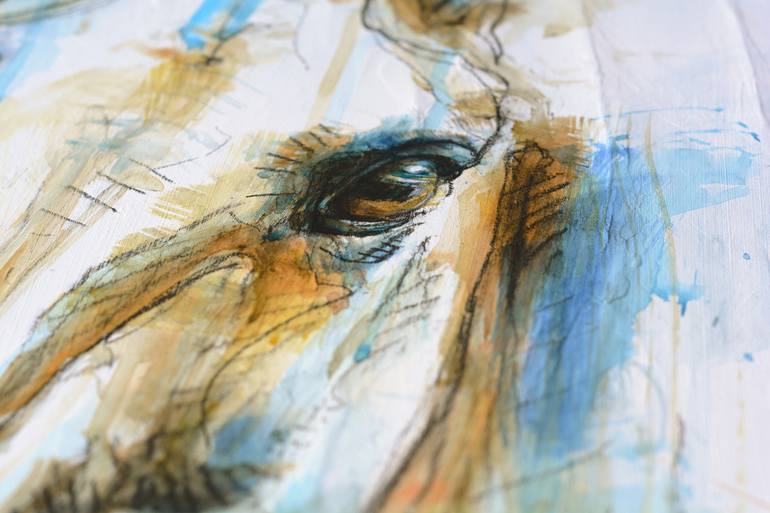 Original Expressionism Horse Painting by Benedicte Gele