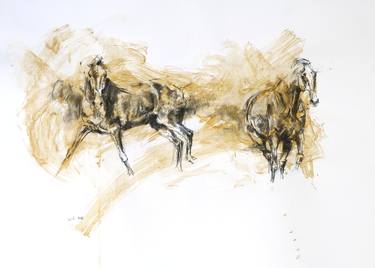 Print of Expressionism Horse Drawings by Benedicte Gele