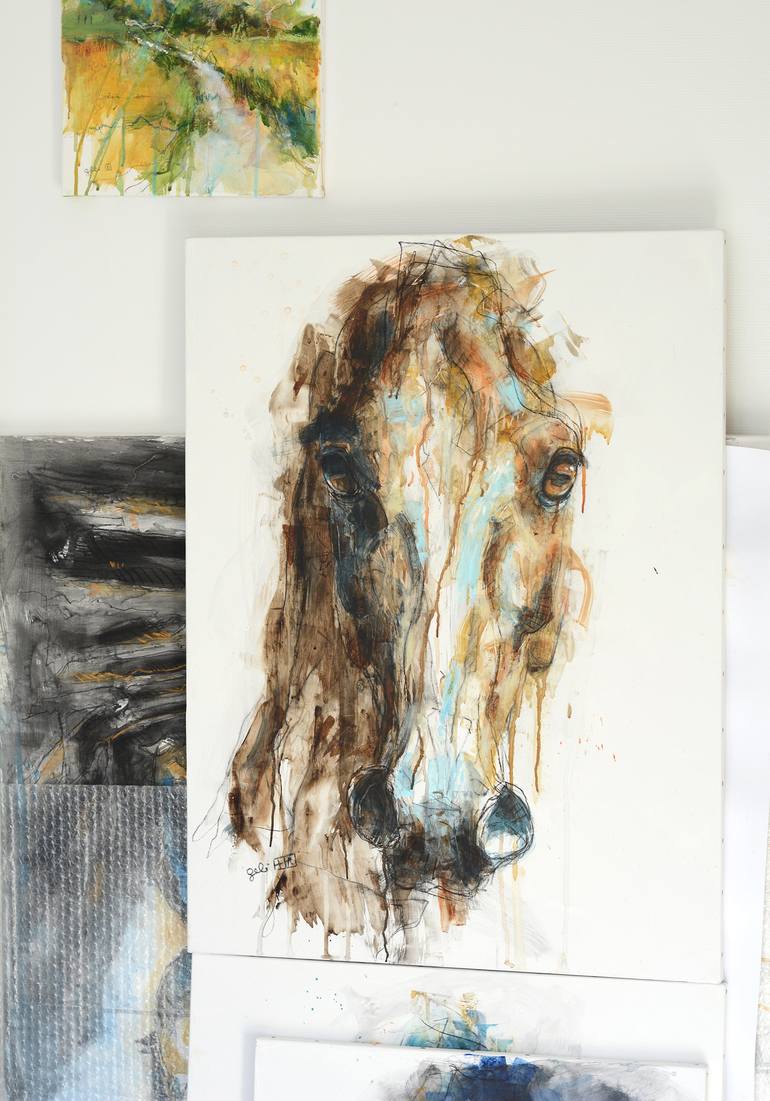 Original Horse Painting by Benedicte Gele