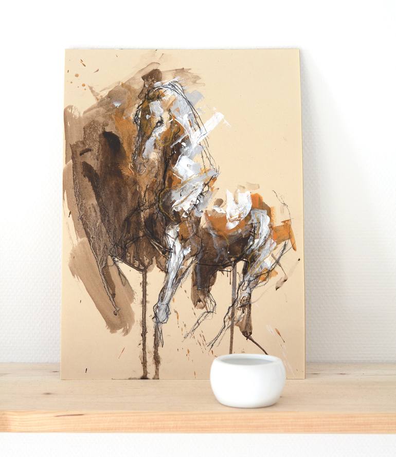 Original Horse Painting by Benedicte Gele