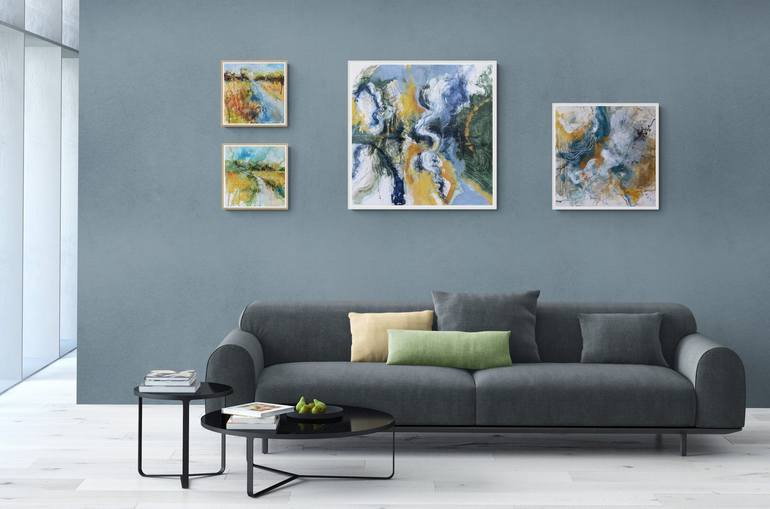 Original Abstract Landscape Painting by Benedicte Gele