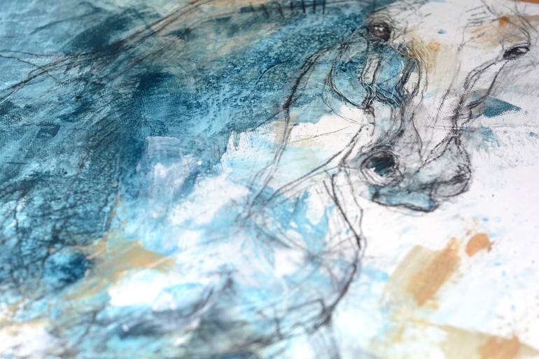 Original Expressionism Horse Painting by Benedicte Gele