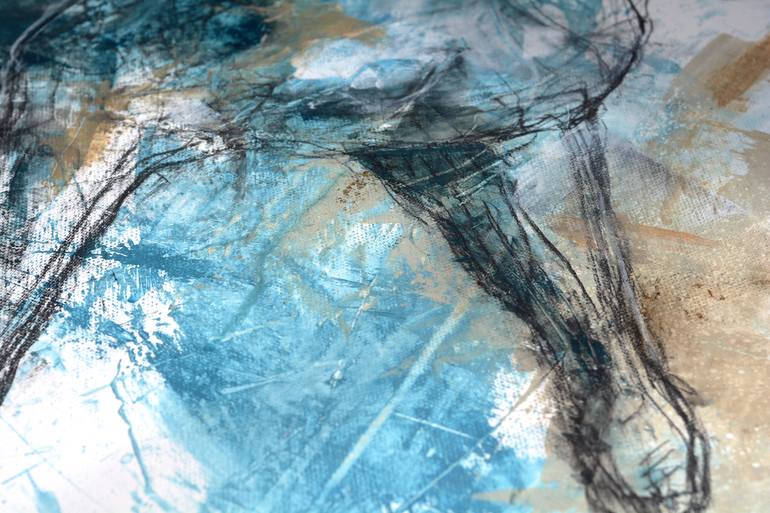 Original Expressionism Horse Painting by Benedicte Gele