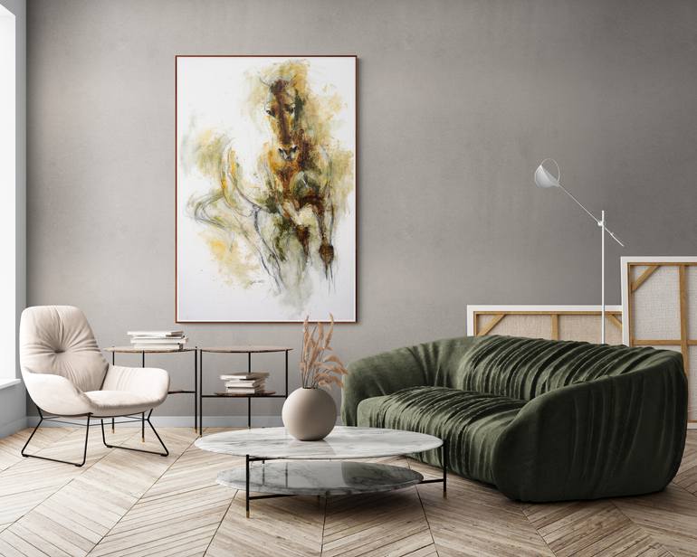 Original Expressionism Horse Painting by Benedicte Gele