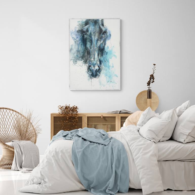 Original Abstract Expressionism Animal Painting by Benedicte Gele