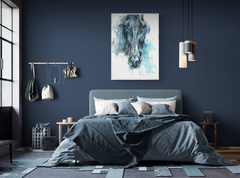 Original Abstract Expressionism Animal Painting by Benedicte Gele