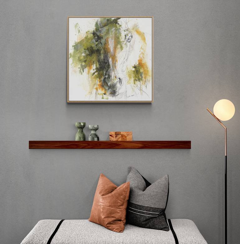 Original Contemporary Horse Painting by Benedicte Gele