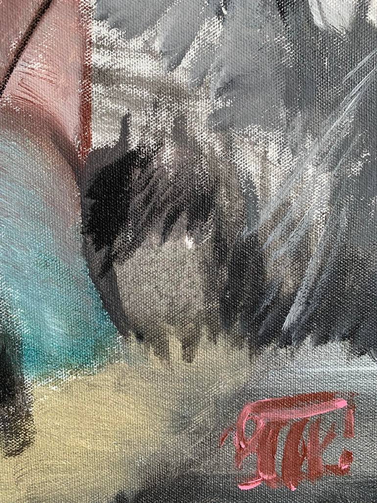 Original Abstract Expressionism People Painting by Dominika Block