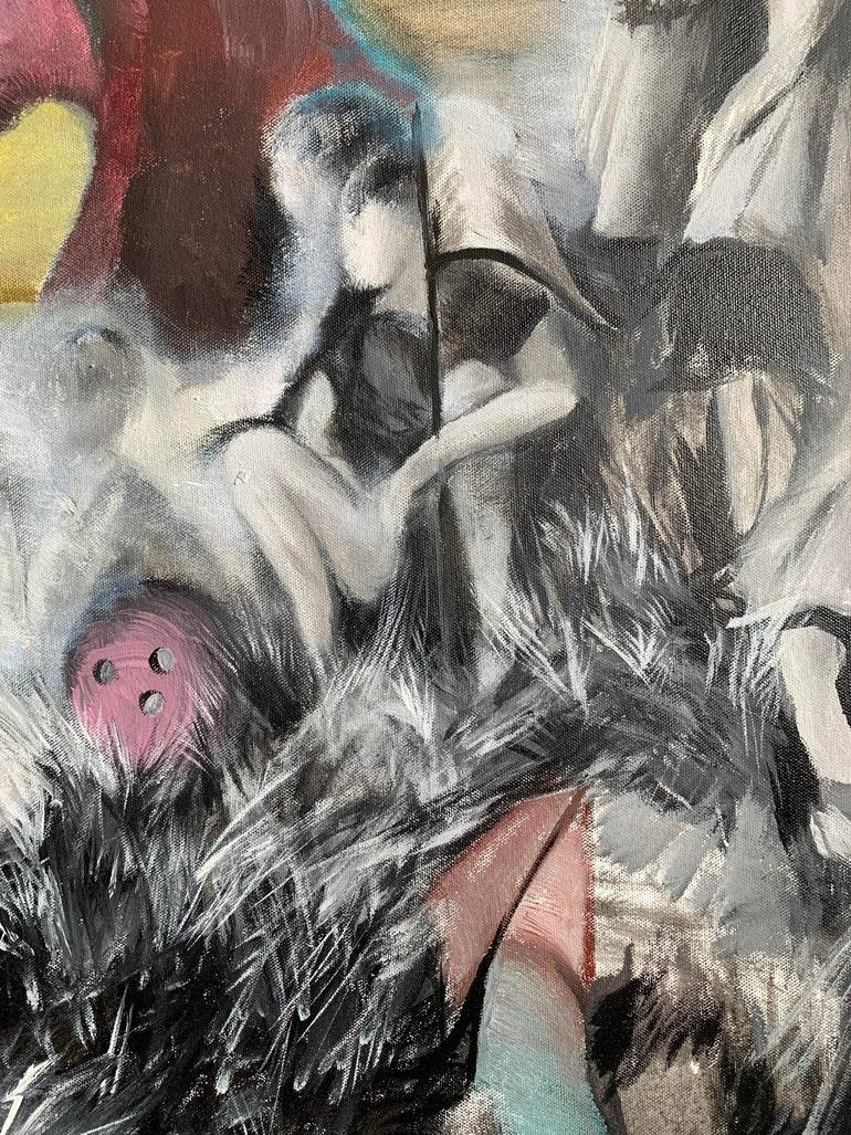 Original Abstract Expressionism People Painting by Dominika Block