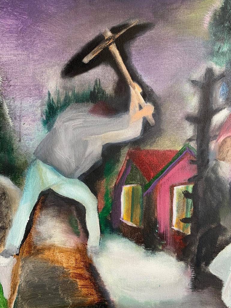 Original Abstract Expressionism Politics Painting by Dominika Block