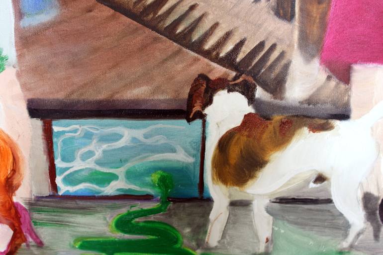 Original Expressionism Horse Painting by Dominika Block