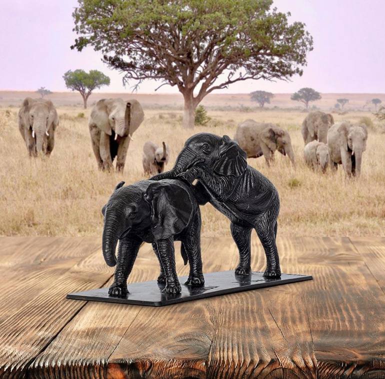 Original Figurative Animal Sculpture by Gillie And Marc Schattner