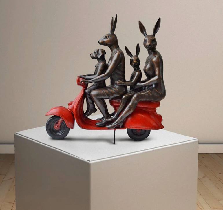 Original Figurative Animal Sculpture by Gillie And Marc Schattner