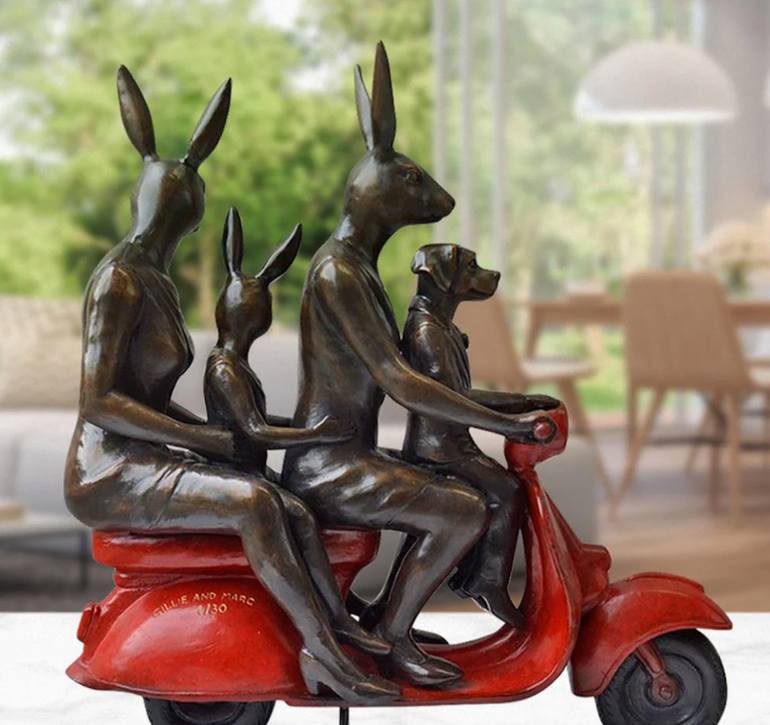 Original Figurative Animal Sculpture by Gillie And Marc Schattner