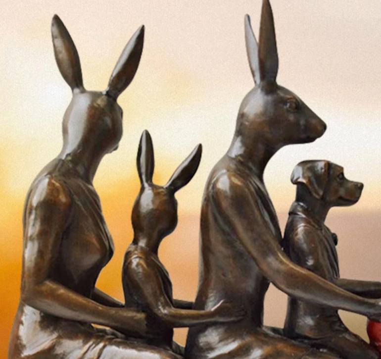 Original Figurative Animal Sculpture by Gillie And Marc Schattner