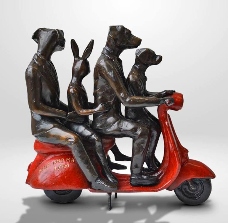 Original Figurative Animal Sculpture by Gillie And Marc Schattner