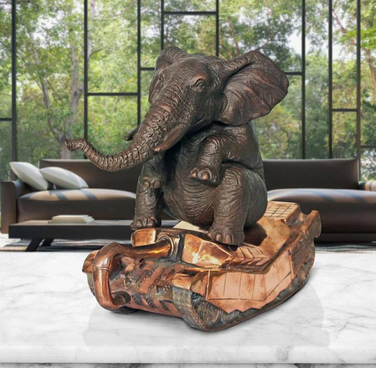 Original Figurative Animal Sculpture by Gillie And Marc Schattner