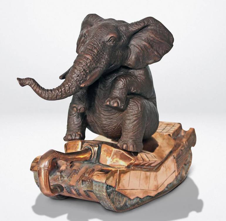 Original Figurative Animal Sculpture by Gillie And Marc Schattner